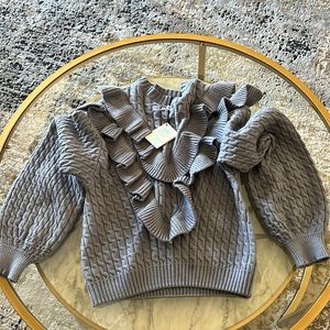 ByEgreis ruffle sweater size small